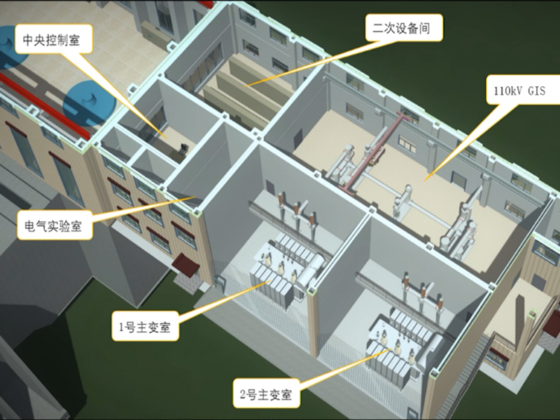 西藏湘河水利樞紐工程2-基于設備模型的基本參數(shù)，設備包含的各部分構件，整體組裝后再進行其他屬性的添加（如電壓等級、類型、單位等）。之后可以通過設備布置，測試參數(shù)化設置是否有效